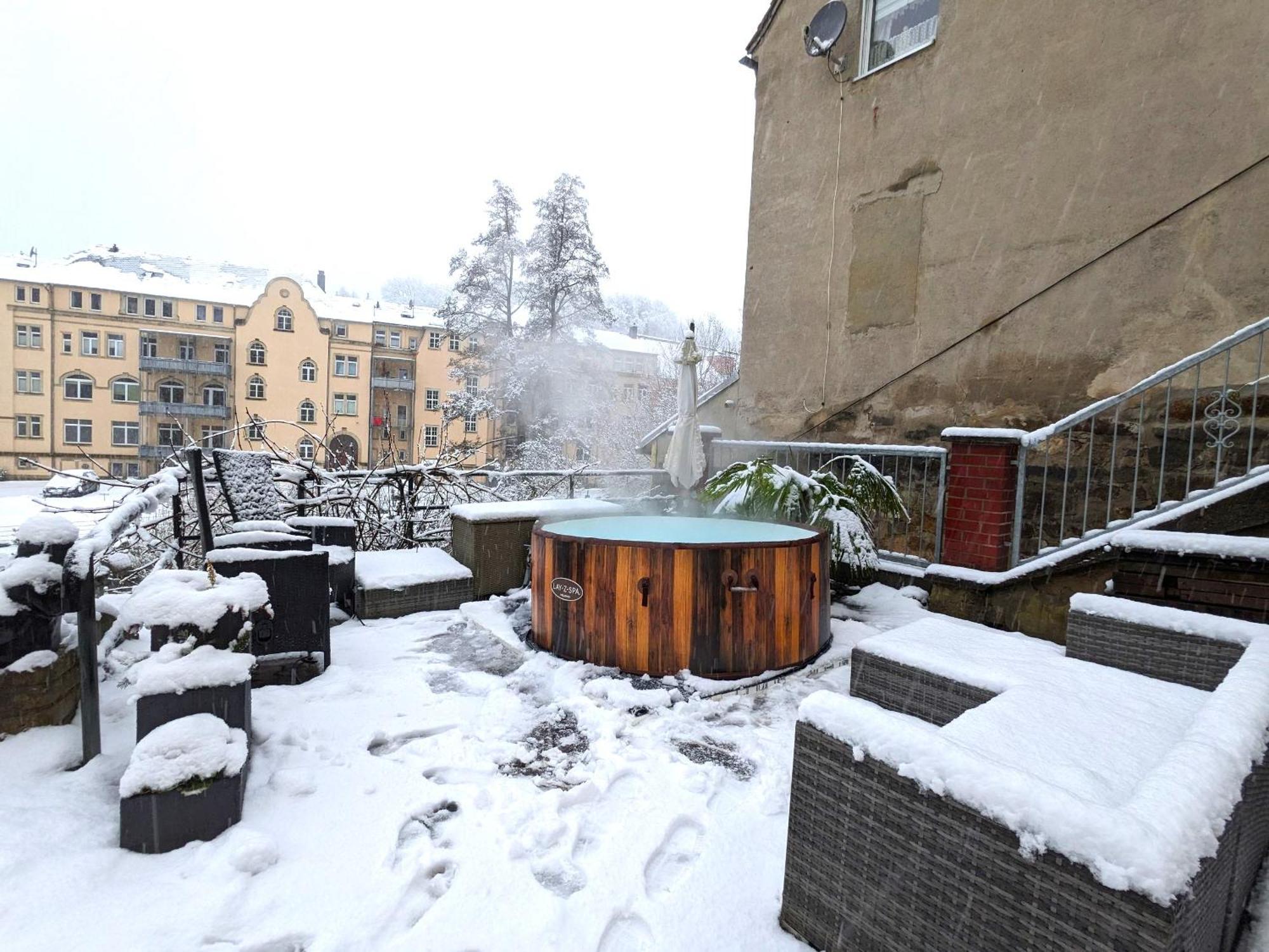 F1 - Urlaubsmagie - Helle Wohnung Mit Sauna & Pool & Whirlpool Sebnitz Dış mekan fotoğraf