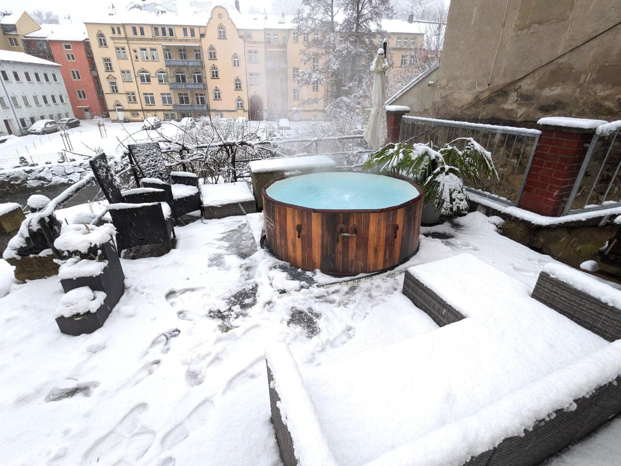 F1 - Urlaubsmagie - Helle Wohnung Mit Sauna & Pool & Whirlpool Sebnitz Dış mekan fotoğraf